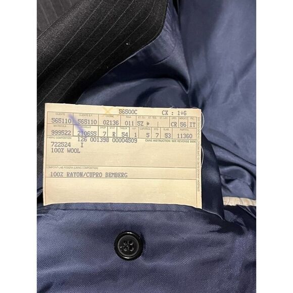 Ermenegildo Zegna Sports Coat Gray Striped TROFEO Style 100% Wool Size 44 R - Picture 11 of 11